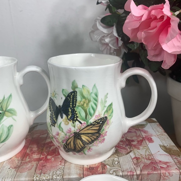 Rosewood Bone China Mugs Butterfly Collection Staffordshire England - Picture 5 of 14